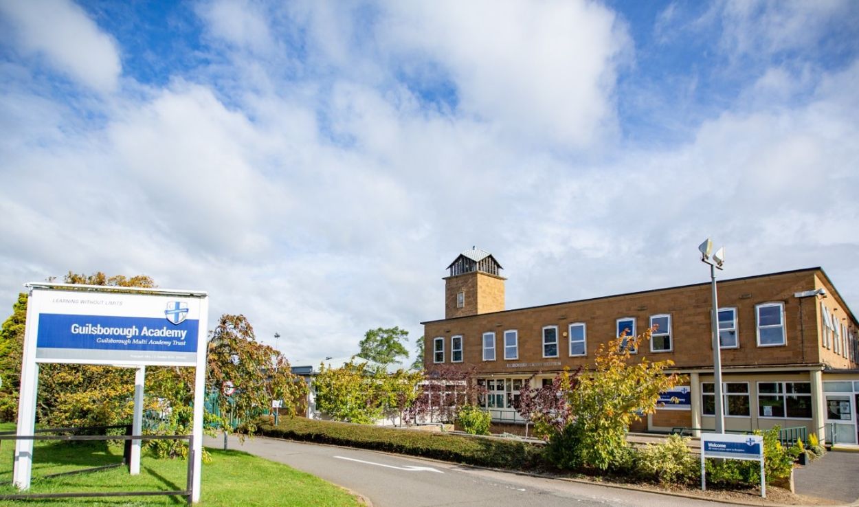 Guilsborough Academy, Northamptonshire — exact project building or site for Impact Group UK IMPACTPRO® White + Column Encasement works